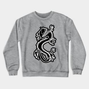 Black and White Line Art Dragon Crewneck Sweatshirt